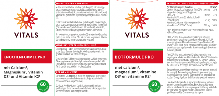 Vitals - Botformule Pro - 60 tabletten