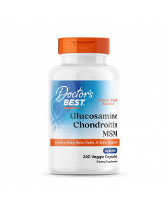 
0753950000810 Doctor's Best Glucosamine Chondroitin MSM with OptiMSM, 240 Veggie Caps
